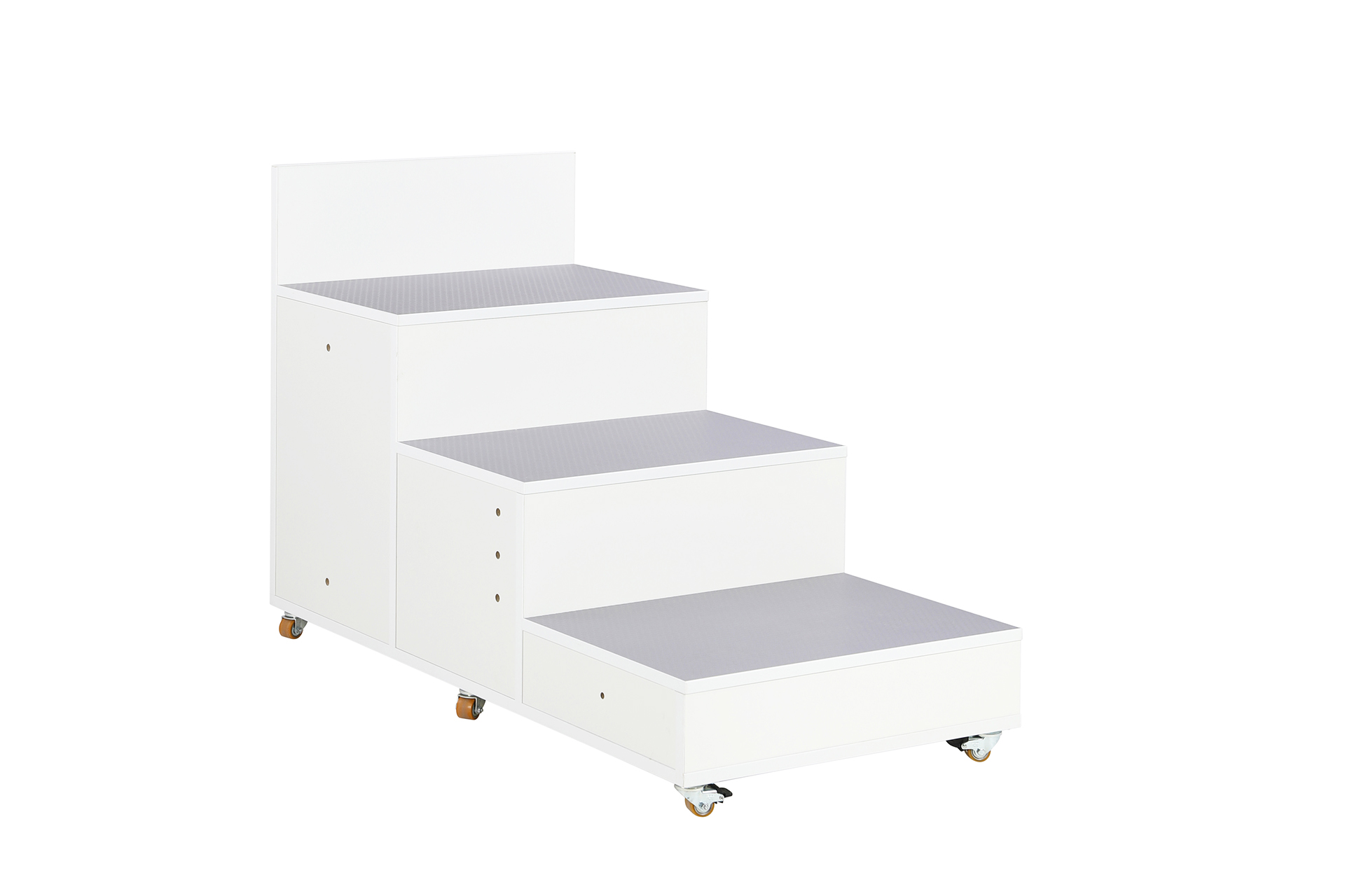 AudiTEAM-katsomo muuttaa tilan yhteisölliseksi ja monikäyttöiseksi. Katsomossa on portaittain rakentuva moduulirakenne.