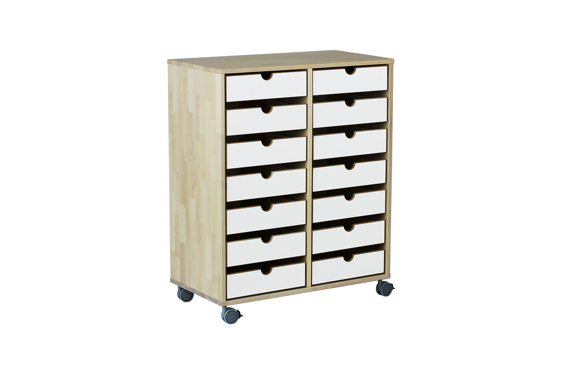 Muksu-säilytin 14 laatikkoa 81x43x99