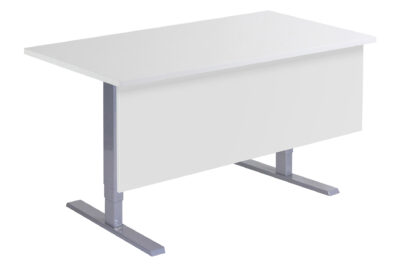Office-työpöytä 140 cm etulevy valkoinen