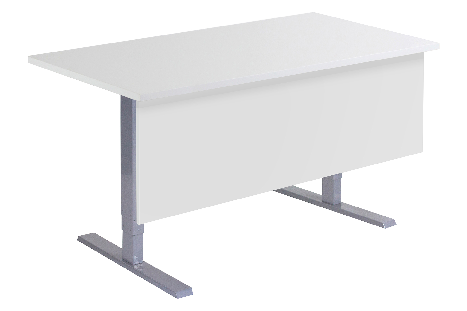 Office-työpöytä 140 cm etulevy valkoinen