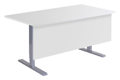 Office-työpöytä 120 cm etulevy valkoinen