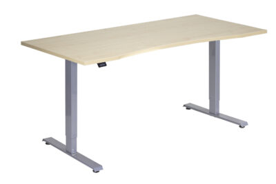 Sähköpöytä_muotokansi_160x80cm_1 Sähköpöydän muotokansi on kestävää melamiinia, joka on valmistettu turvallisesta E1-luokan levymateriaalista. Kannen väriksi voi valita valkoisen tai koivuisen melamiinin, jalustan väriksi valkoisen, harmaan tai mustan.